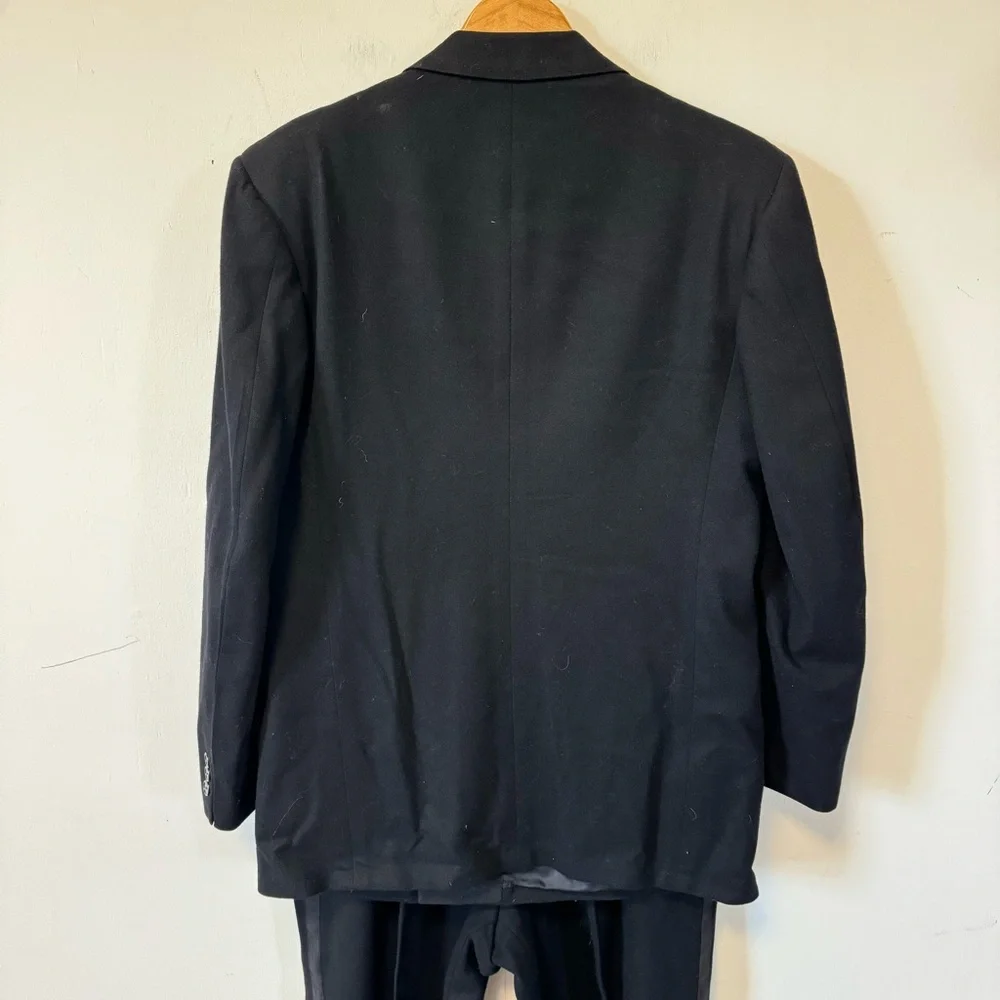 Vintage After Six Rudofker Wool Tuxedo Double Breasted Suit 1950s Mens 42‎ 44 33